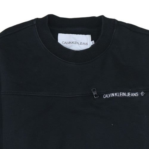Mens UK Size S Calvin Klein Jeans Black Pullover Sweatshirt