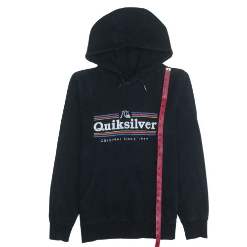 Mens UK Size S Quiksilver Black Pullover Hoodie