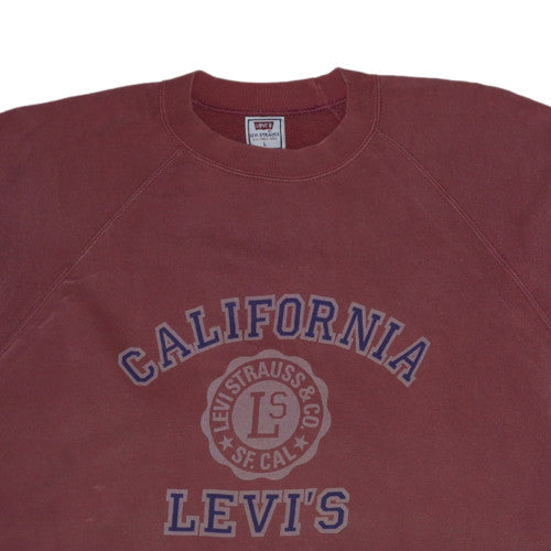 Mens UK Size L Levi's Red Pullover Sweatshirt