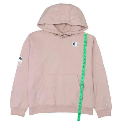 Womens UK Size M Champion Pink Pullover Hoodie