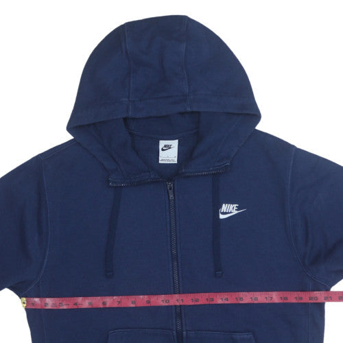 Mens UK Size S Nike Blue Full Zip Hoodie