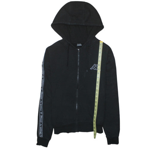 Womens UK Size 10 Kappa Black Full Zip Hoodie