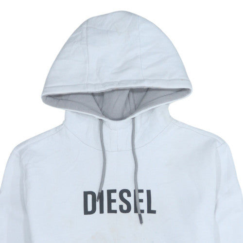 Mens UK Size M Diesel White Pullover Hoodie