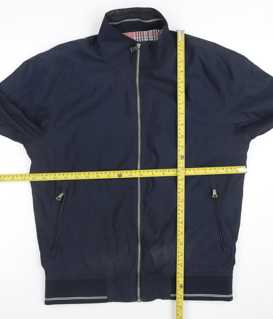 Marks and Spencer Men's Blue Bomber Jacket Small Regular Fit