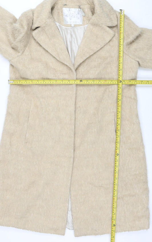 RJR John Rocha Women’s Beige Wool Blend Long Overcoat Size 16