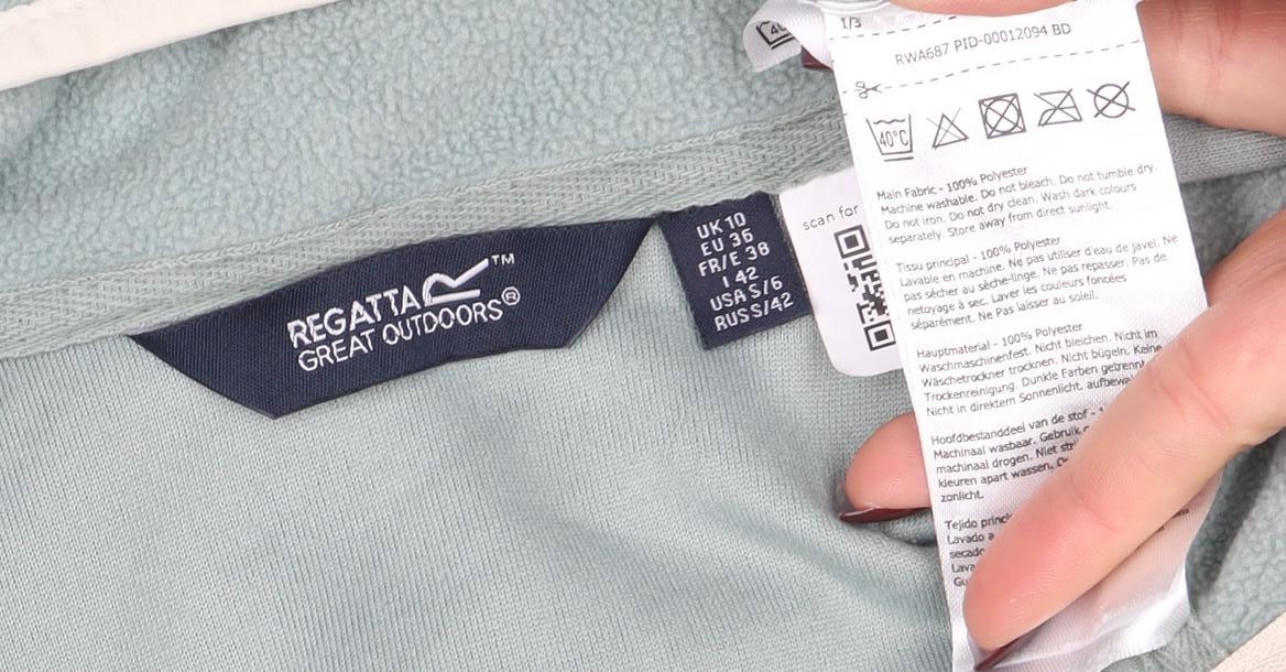 Womens UK Size 10 Regatta Great Outdoors Blue Full Zip Sweatshirt