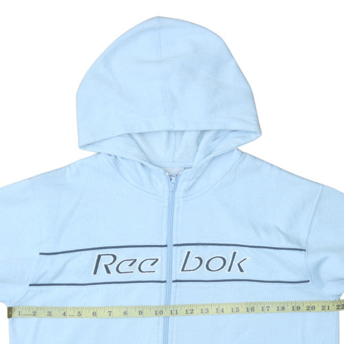 Mens UK Size M Reebok Blue Full Zip Hoodie