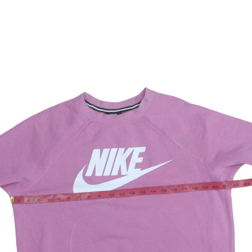 Womens UK Size M Nike Pink Pullover Sweatshirt