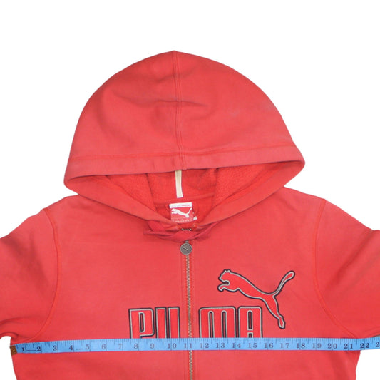 Mens UK Size S PUMA Red Full Zip Hoodie