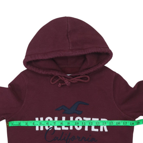 Womens UK Size XS Hollister Red Pullover Hoodie