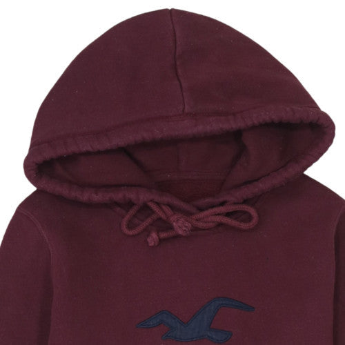Womens UK Size XS Hollister Red Pullover Hoodie