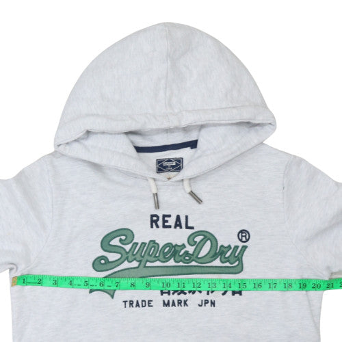 Womens UK Size M Superdry Grey Pullover Hoodie
