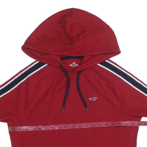 Womens UK Size M Hollister Red Pullover Hoodie