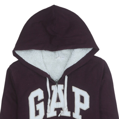 Womens UK Size M GAP Purple Full Zip Hoodie