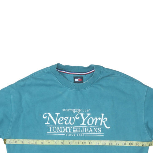 Mens UK Size M Tommy Jeans Blue Pullover Sweatshirt