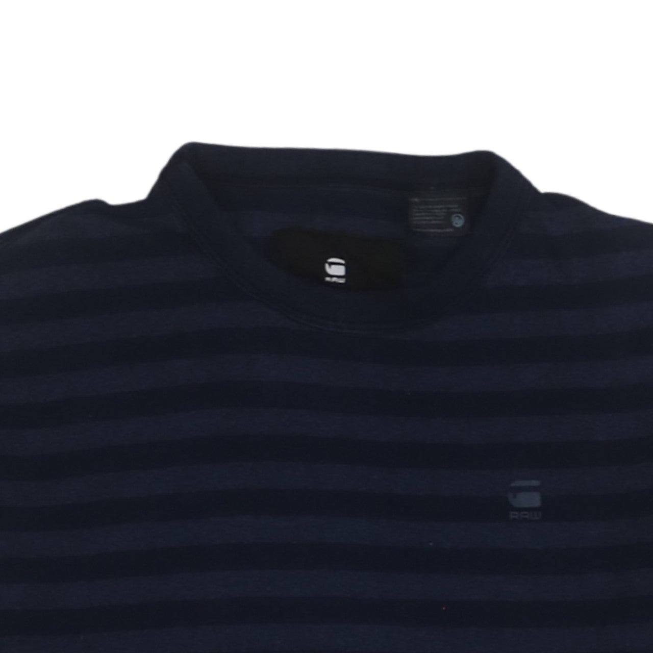 Additional view of G-Star RAW Men's Blue Striped Slim Fit Cotton T-Shirt M
