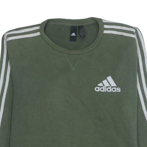 Mens UK Size M Adidas Green Pullover Sweatshirt