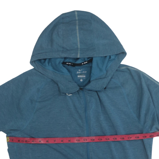 Mens UK Size L Nike Blue Full Zip Hoodie