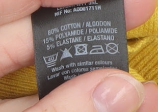 Additional view of Miss Selfridge Women’s Yellow Henley Sleeveless Knit Jumper, size UK 10