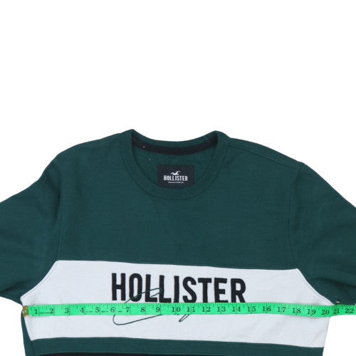 Mens UK Size M Hollister Green Pullover Sweatshirt