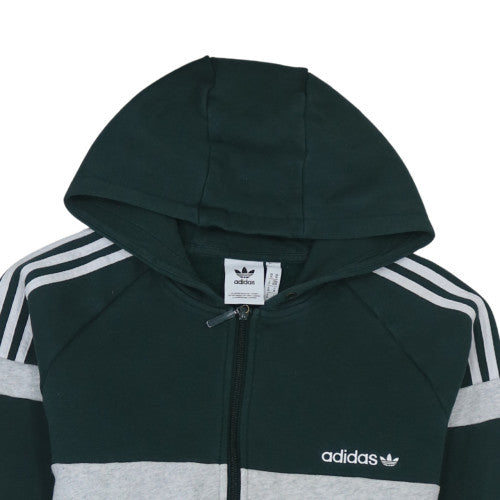 Mens UK Size M Adidas Green Full Zip Hoodie