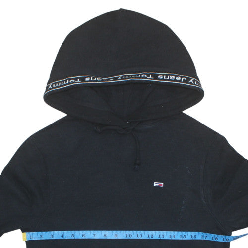 Womens UK Size XS Tommy Jeans Black Pullover Hoodie