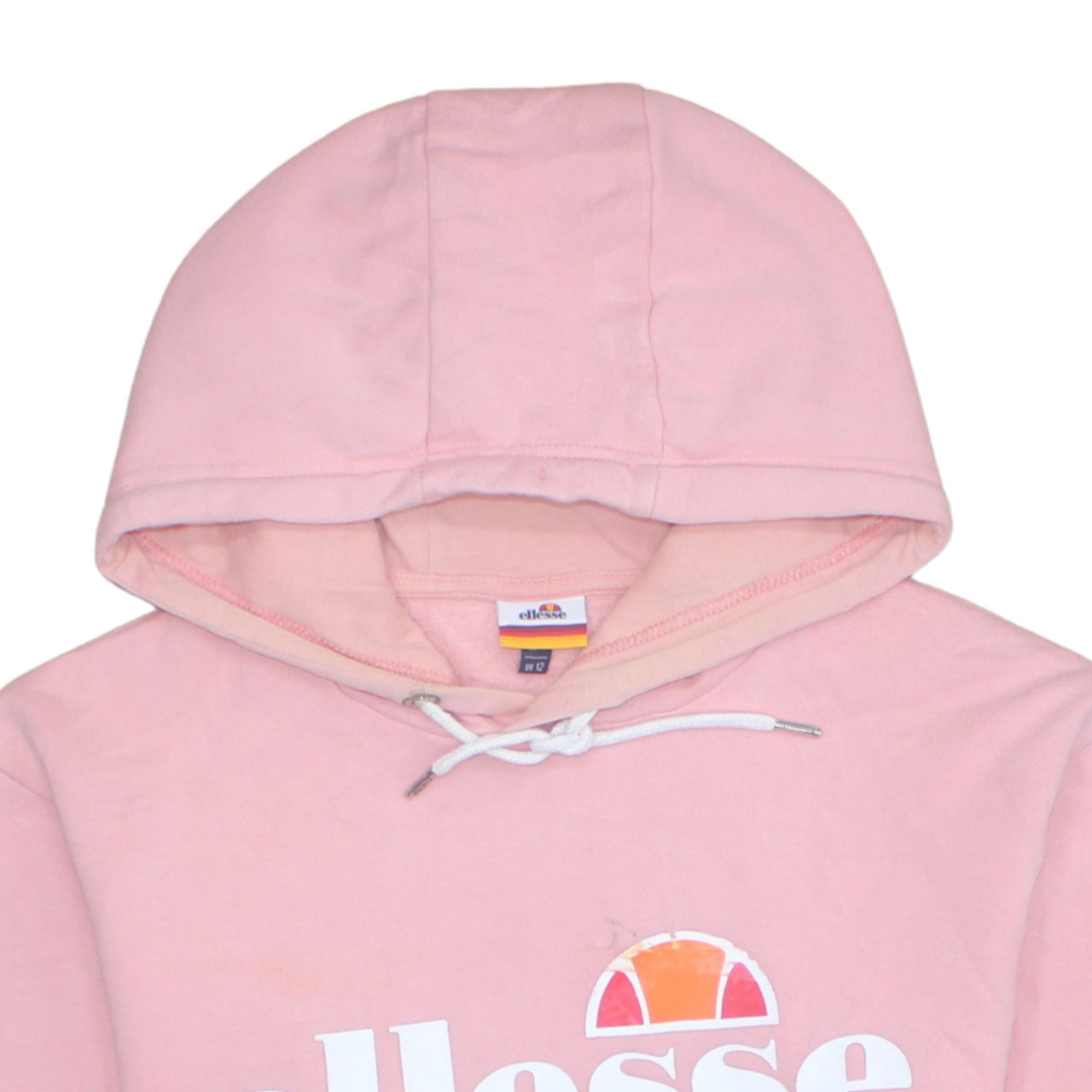Womens UK Size 12 Ellesse Pink Pullover Hoodie