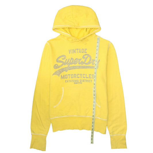 Mens UK Size M Superdry Yellow Pullover Hoodie