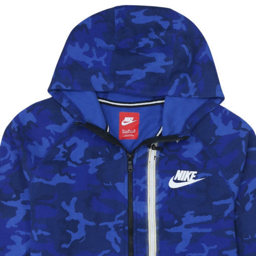 Additional view of Nike boys’ blue camo full zip hoodie xl (13-15 years) - fleece sweatshirt