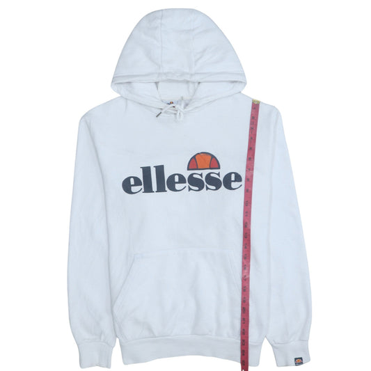 Womens UK Size 14 Ellesse White Pullover Hoodie