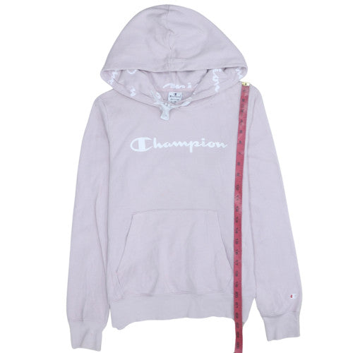 Womens UK Size M Champion Pink Pullover Hoodie