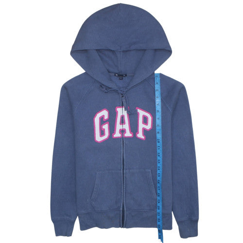 Womens UK Size M GAP Blue Full Zip Hoodie