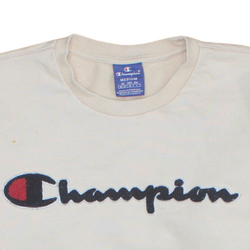 Mens UK Size M Champion White Pullover Sweatshirt