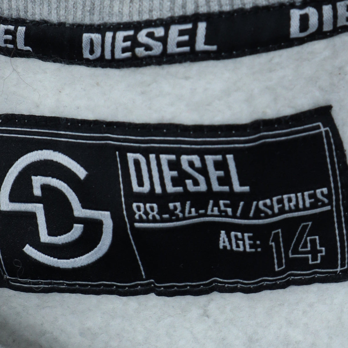 Teens UK Size 14 Slim Diesel Grey Pullover Sweatshirt