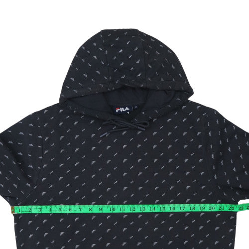 Womens UK Size M Fila Black Pullover Hoodie