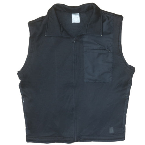 Nike Men's Black Sleeveless Fleece Zip Activewear Jacket Size S