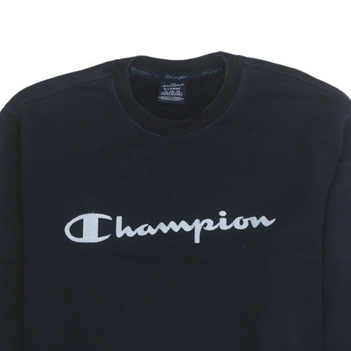 Mens UK Size XL Champion Black Pullover Sweatshirt