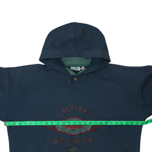 Mens UK Size XL Puma Blue Pullover Hoodie