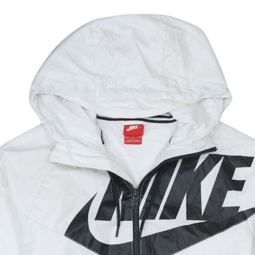 Womens UK Size S Nike White Full Zip Hoodie