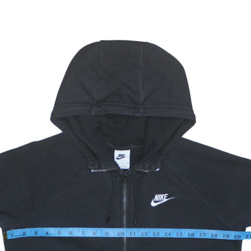 Womens UK Size S Nike Black Full Zip Hoodie
