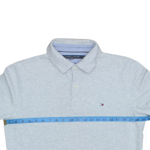 Tommy Hilfiger Men's Grey Slim Fit Cotton Polo Shirt L