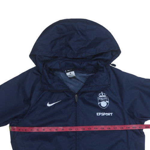 Nike Men’s Blue Hooded Windbreaker Jacket S Football Sports