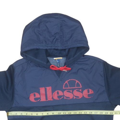 Mens UK Size L Ellesse Blue Pullover Hoodie