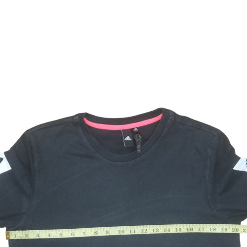 Adidas Men's Black Long Sleeve Graphic Logo T-Shirt Size M