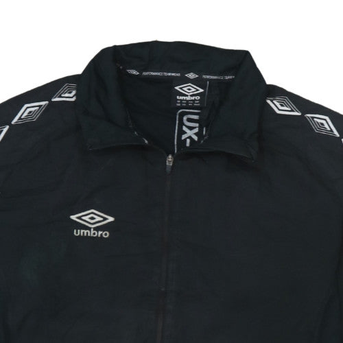 Additional view of Umbro boys’ black 13-14 years track jacket full zip lightweight sports top