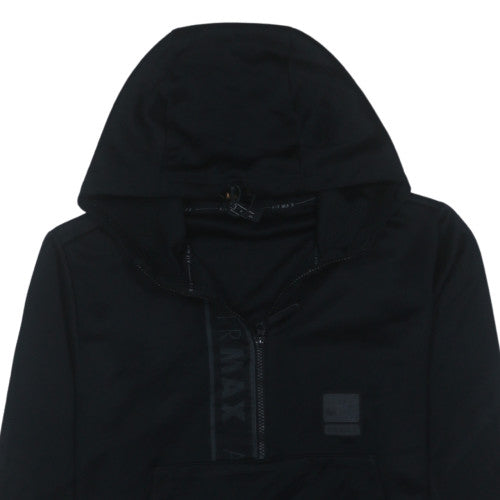 Mens UK Size S Nike Black 1/2 Zip Hoodie