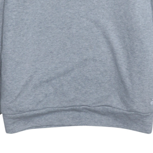 Additional view of Adidas boys’ grey pullover hoodie, size L, fleece sportswear