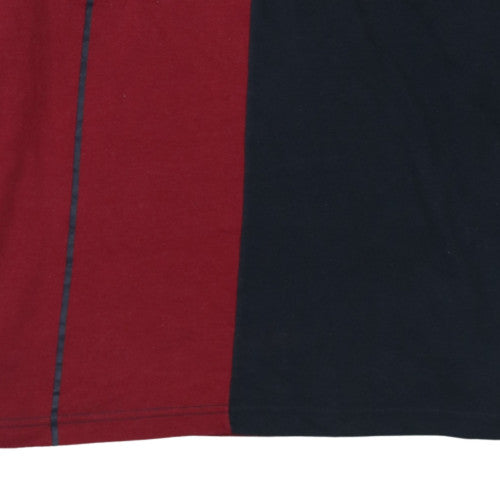 FC Barcelona Mens Red Navy Long Sleeve Polo Shirt XL