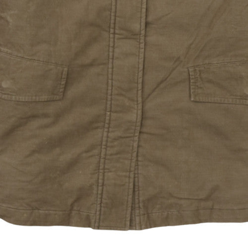 Marlboro Classics Men's Brown Military Jacket Size M Cotton Canvas