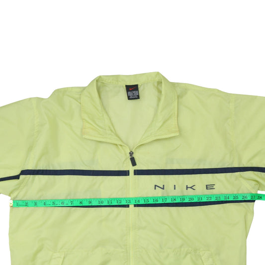 Nike Men's Yellow XL Windbreaker Jacket with Full Zip